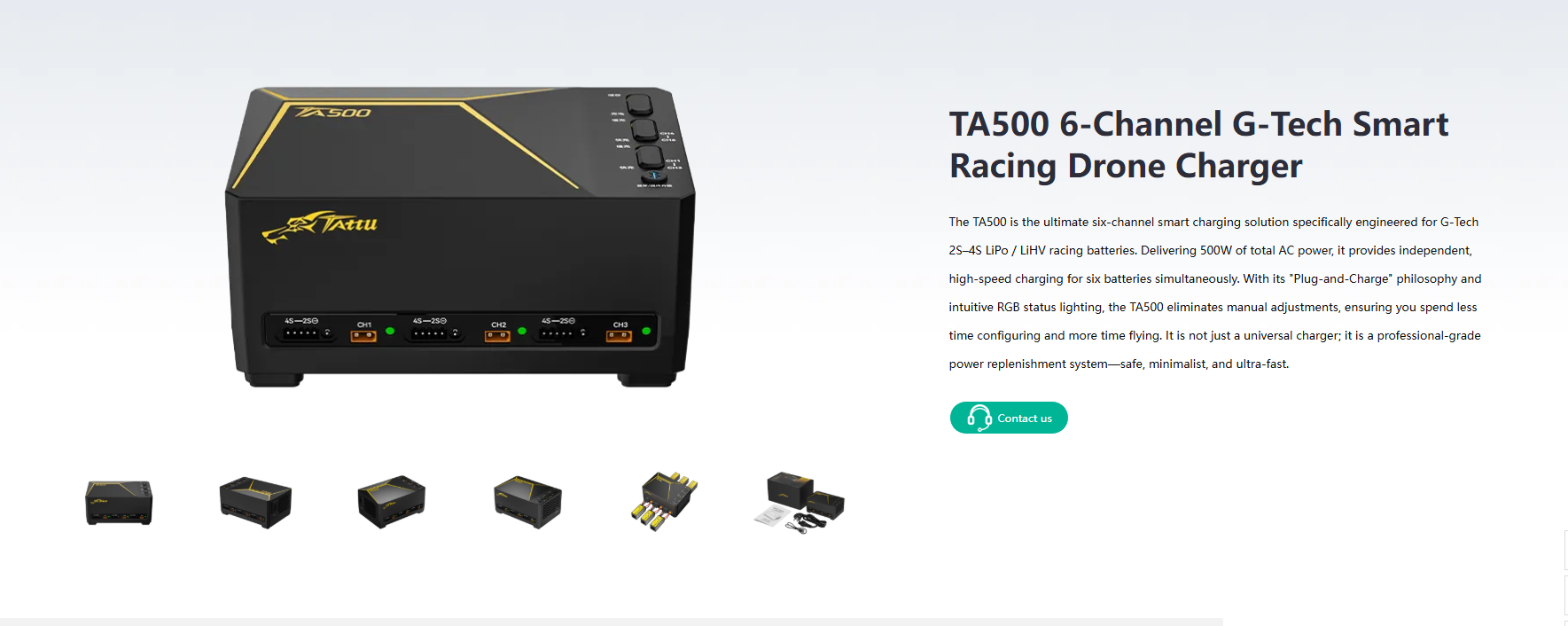 Drone Racing Charger - TATTU TA500 6-kanaals G-Tech Smart Racing