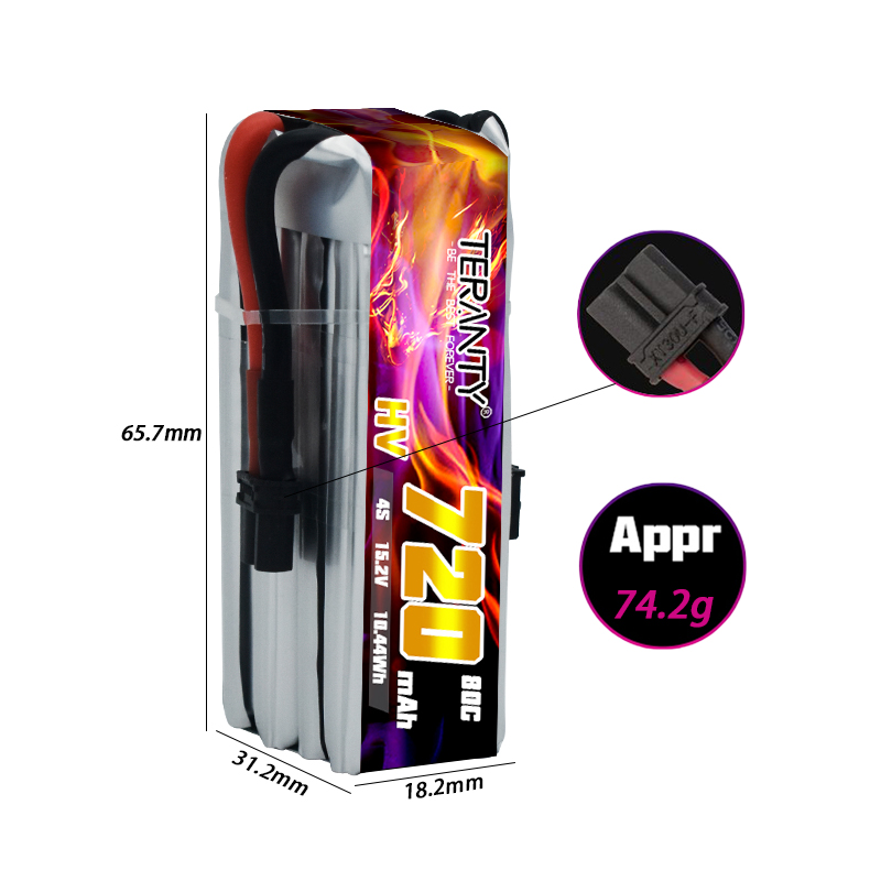 TERANTY 720mAh 4S 15.2V HV Lip - Drone Racing Frame recensie en prijs